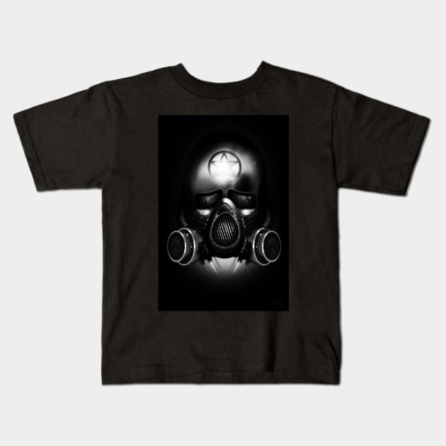 Metal Apocalypse Black and White Kids T-Shirt by SquareDog